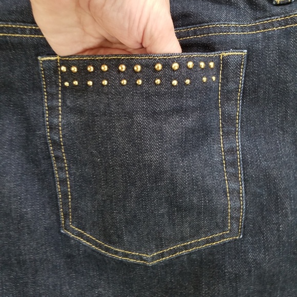 Jones New York Signature Women's Embellished Stretch Bootcut Jeans Size 16 - Picture 8 of 11